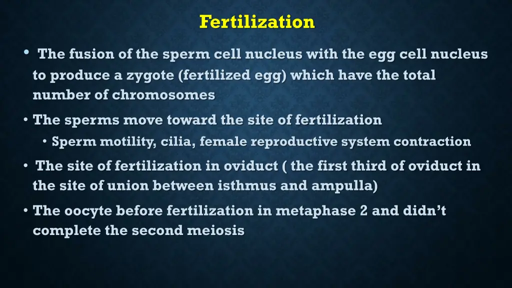 fertilization