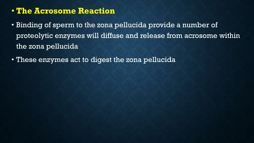 the acrosome reaction