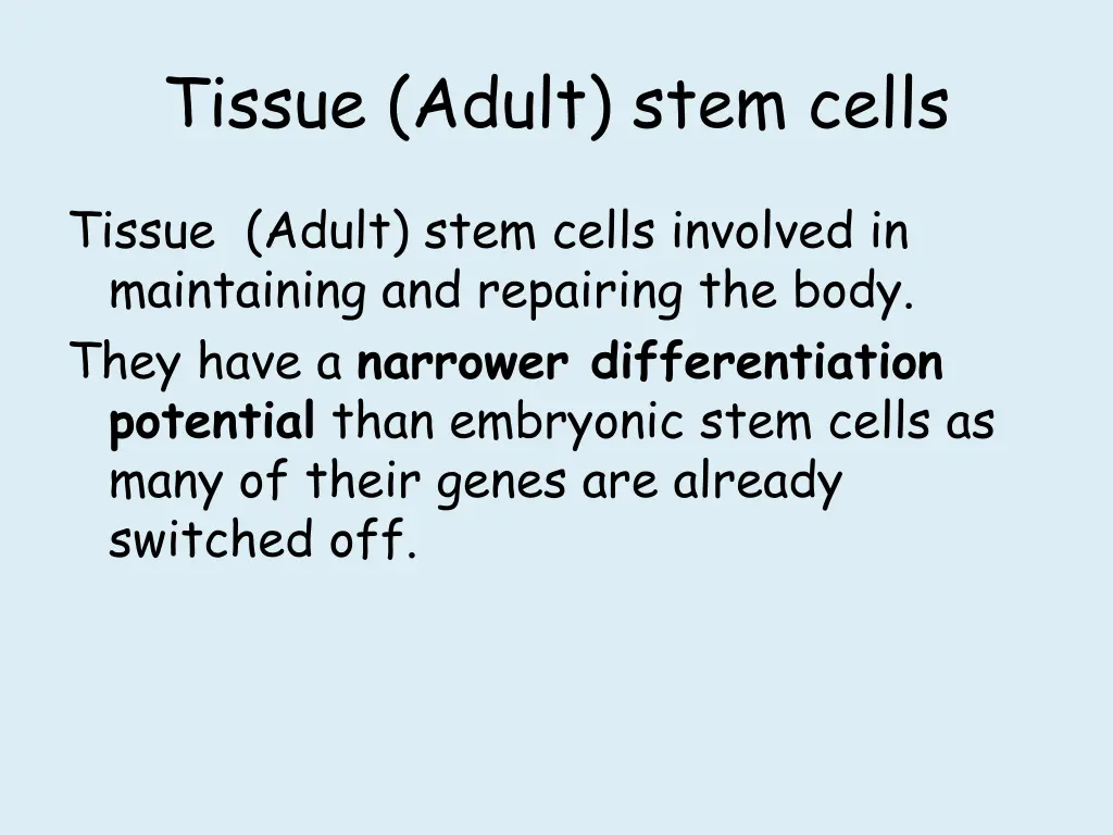 tissue adult stem cells