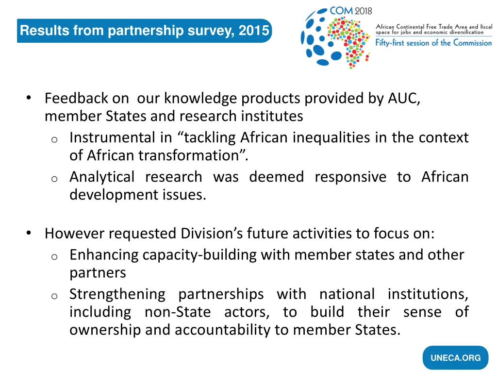 results from partnership survey 2015