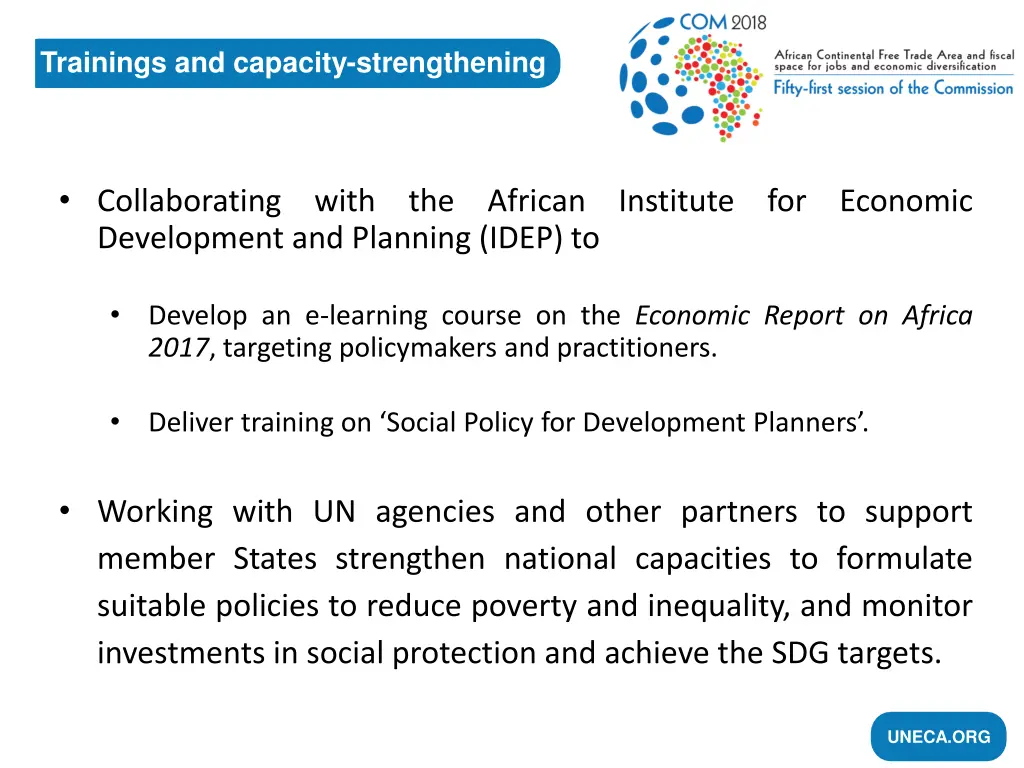 trainings and capacity strengthening