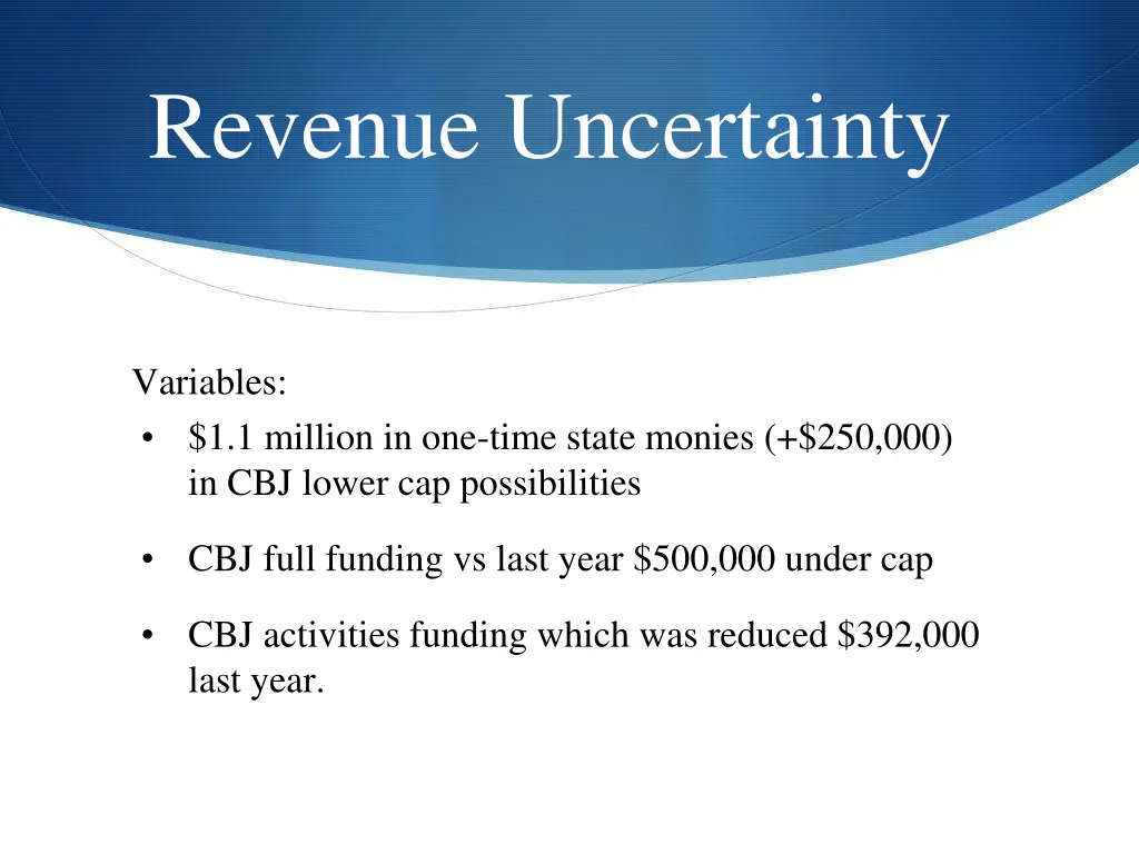 revenue uncertainty