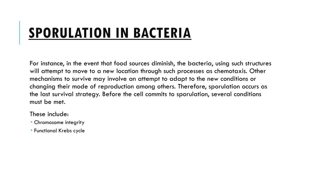 sporulation in bacteria 2
