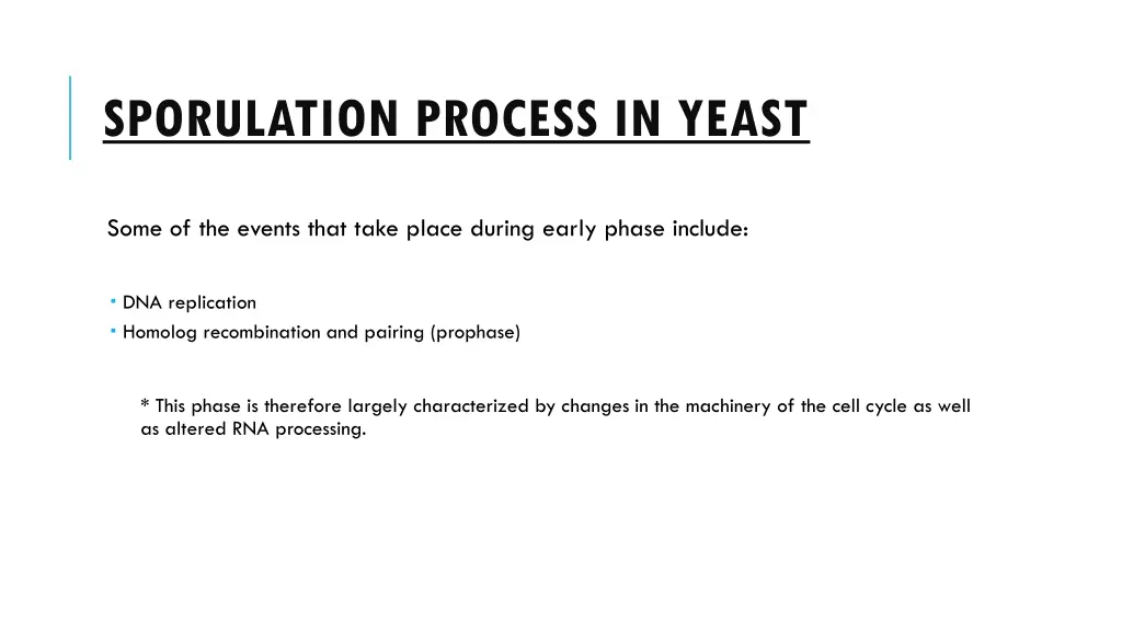 sporulation process in yeast 3