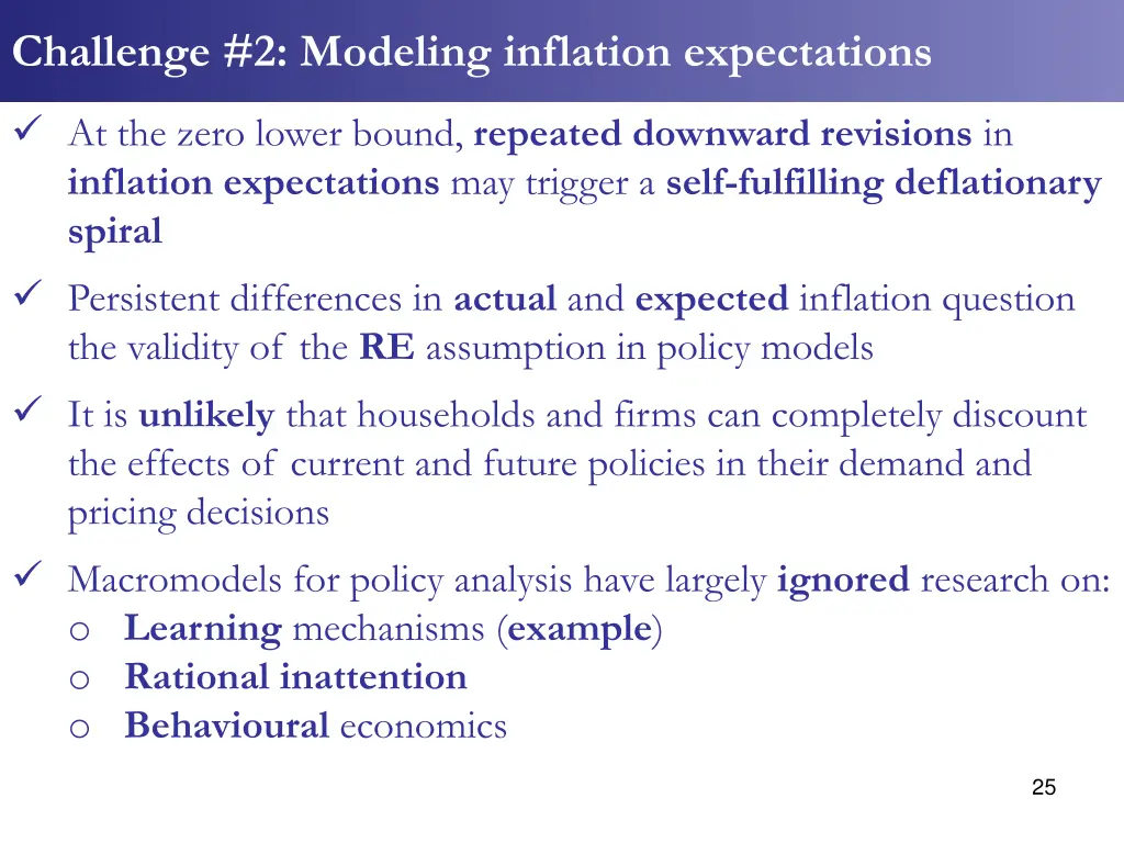 challenge 2 modeling inflation expectations