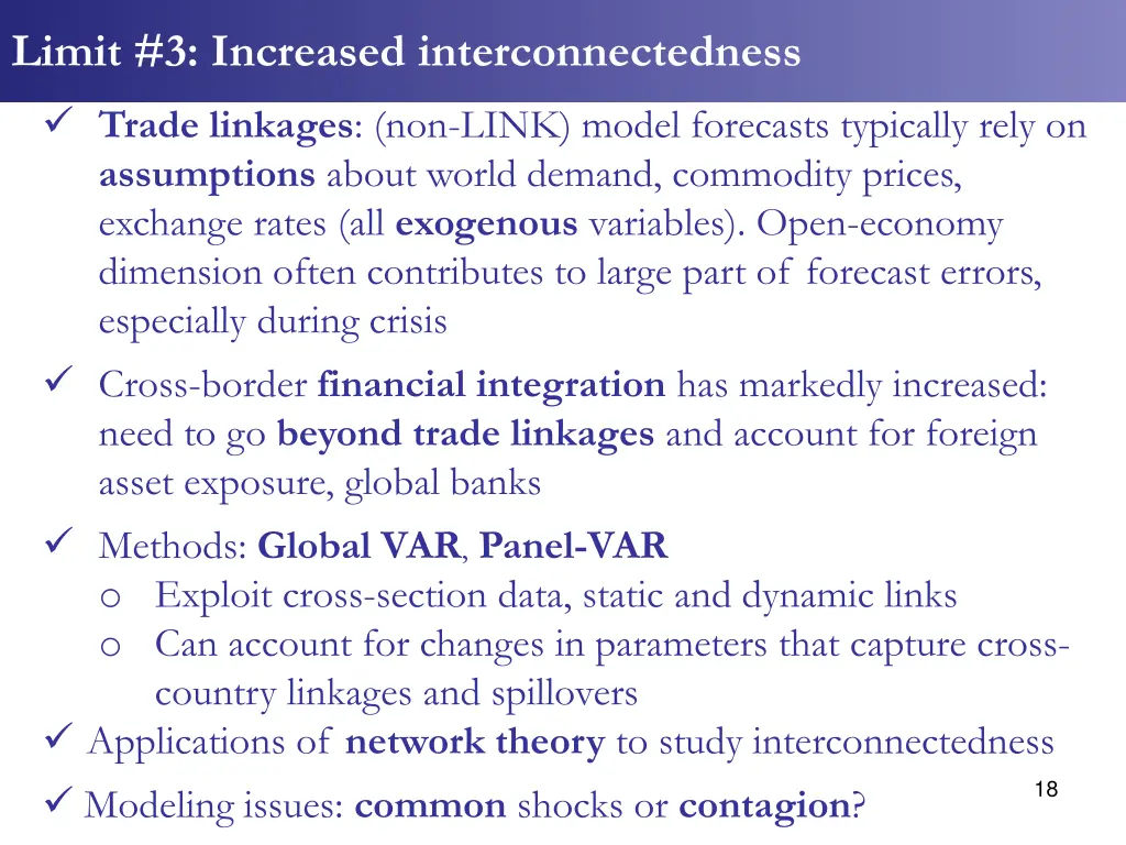 limit 3 increased interconnectedness