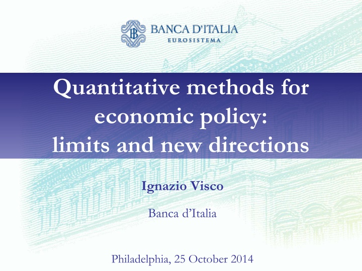 quantitative methods for economic policy limits