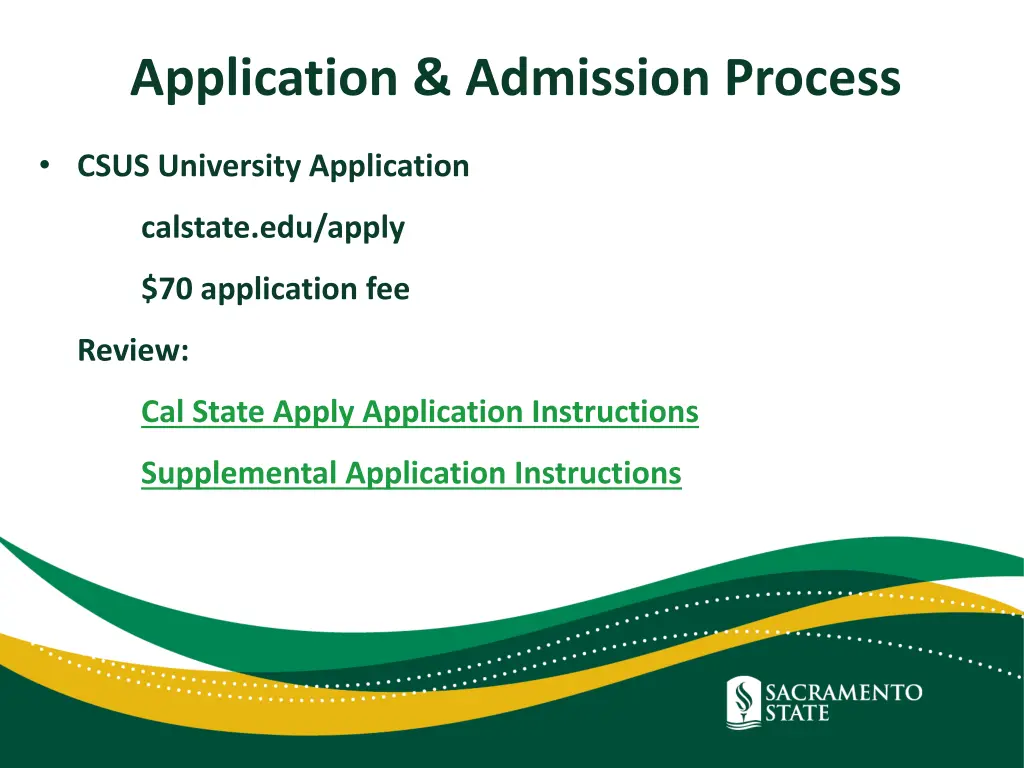 application admission process