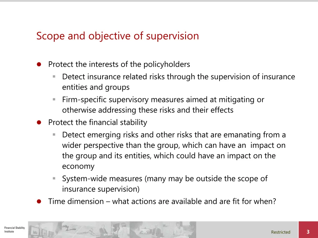 scope and objective of supervision