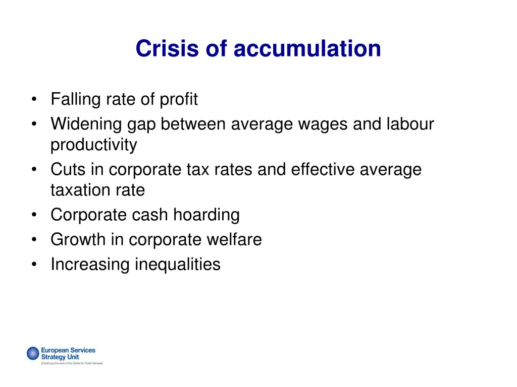 crisis of accumulation