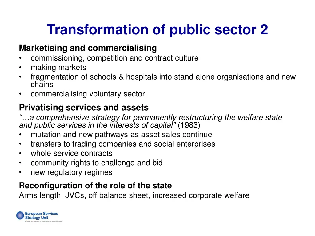 transformation of public sector 2