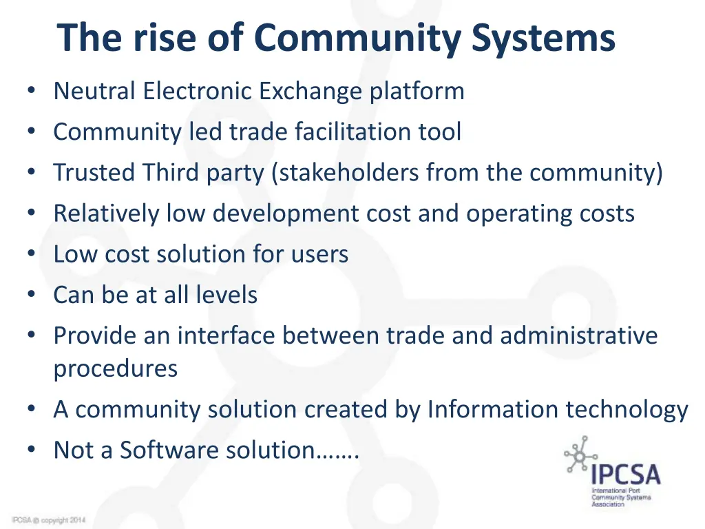 the rise of community systems neutral electronic