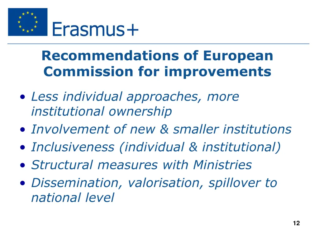 recommendations of european commission