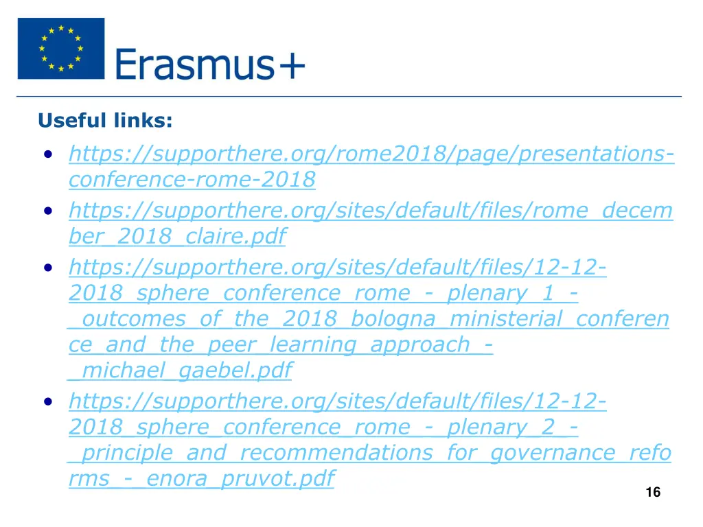 useful links https supporthere org rome2018 page