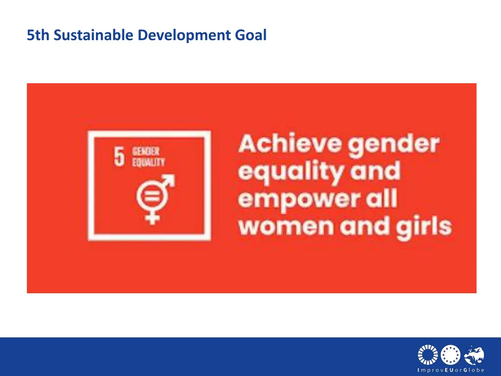 5th sustainable development goal