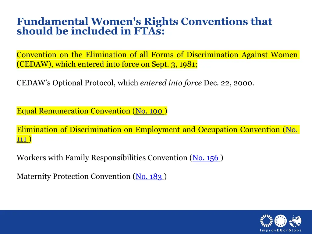 fundamental women s rights conventions that