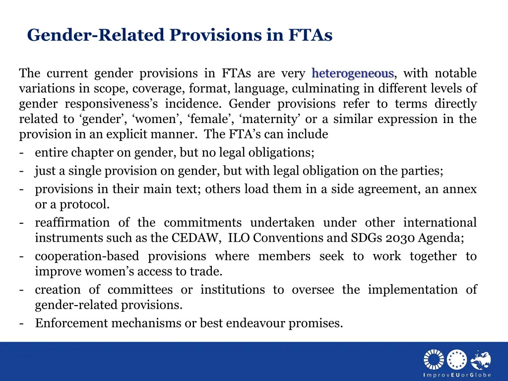 gender related provisions in ftas 1