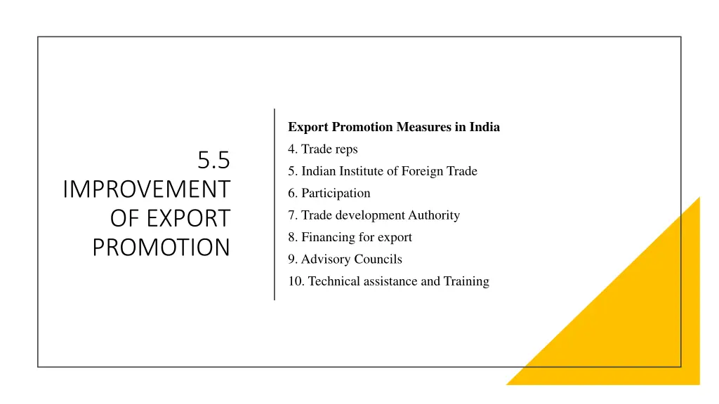 export promotion measures in india 2