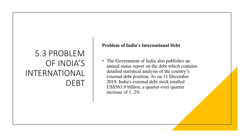 problem of india s international debt 1