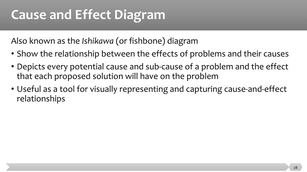 cause and effect diagram