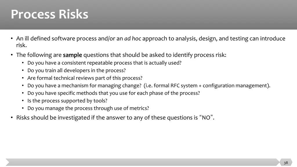 process risks