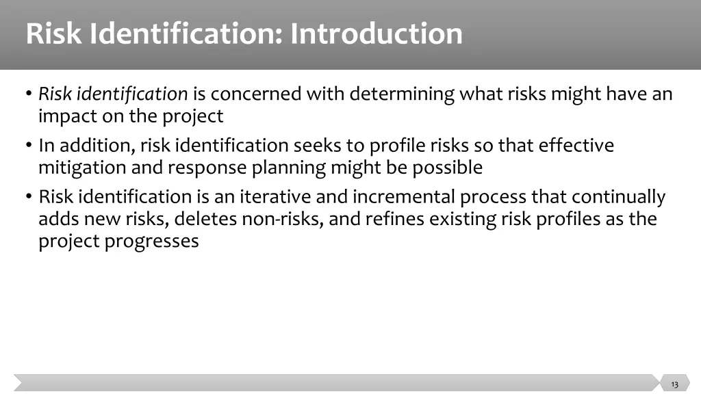 risk identification introduction