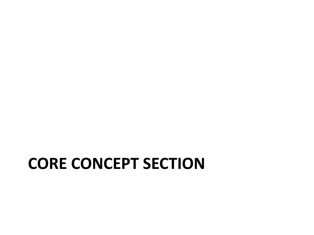 core concept section