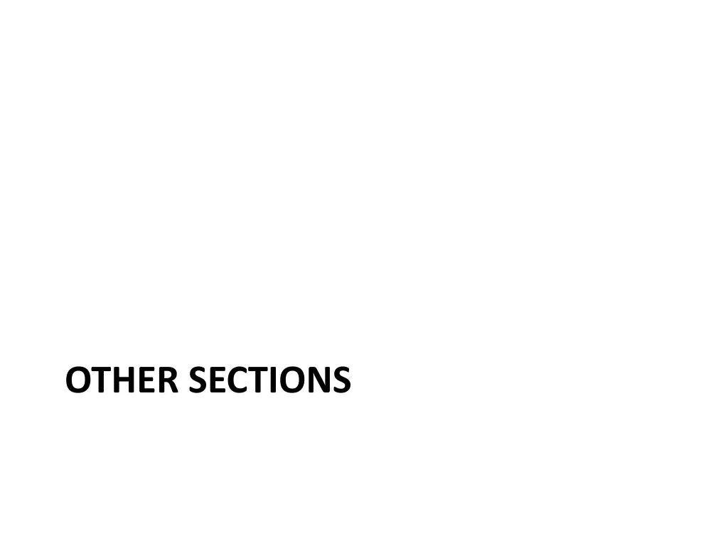 other sections
