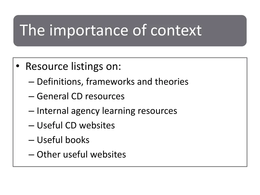 the importance of context