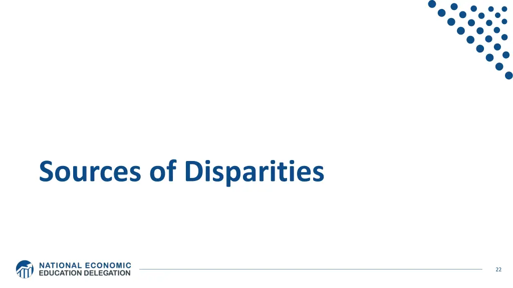 sources of disparities