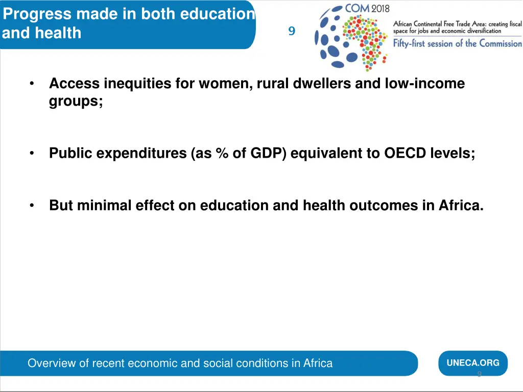 progress made in both education and health