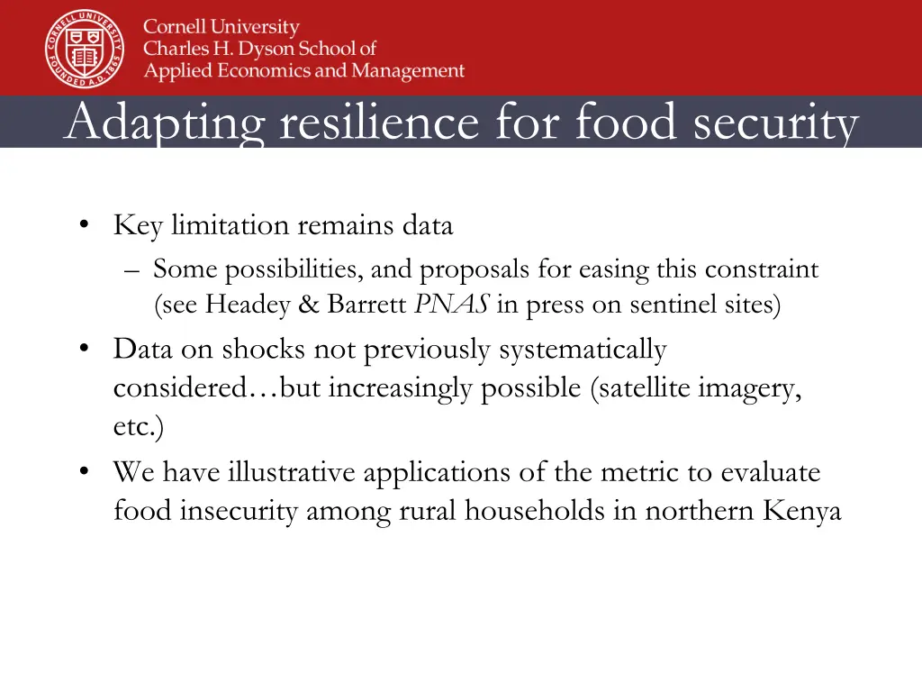 adapting resilience for food security 1