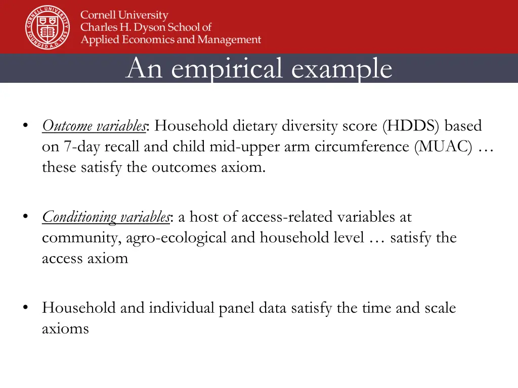 an empirical example 1