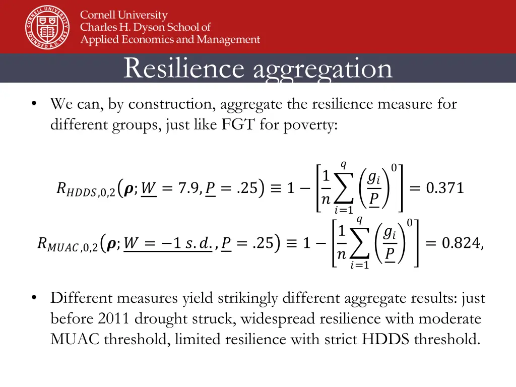 resilience aggregation we can by construction