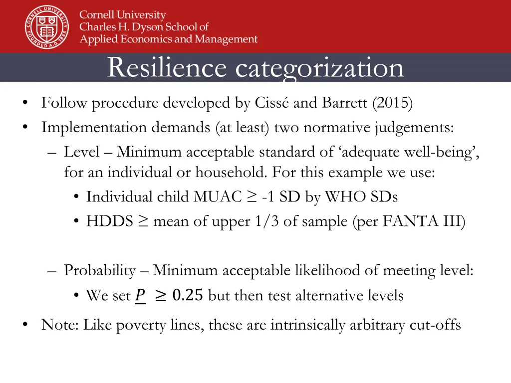 resilience categorization