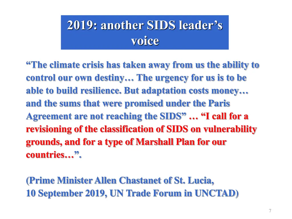 2019 another sids leader s voice