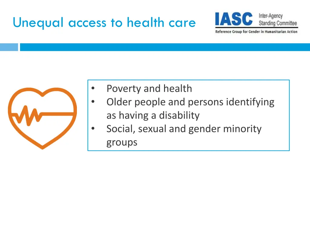 unequal access to health care