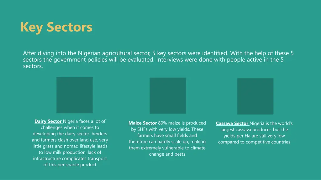key sectors