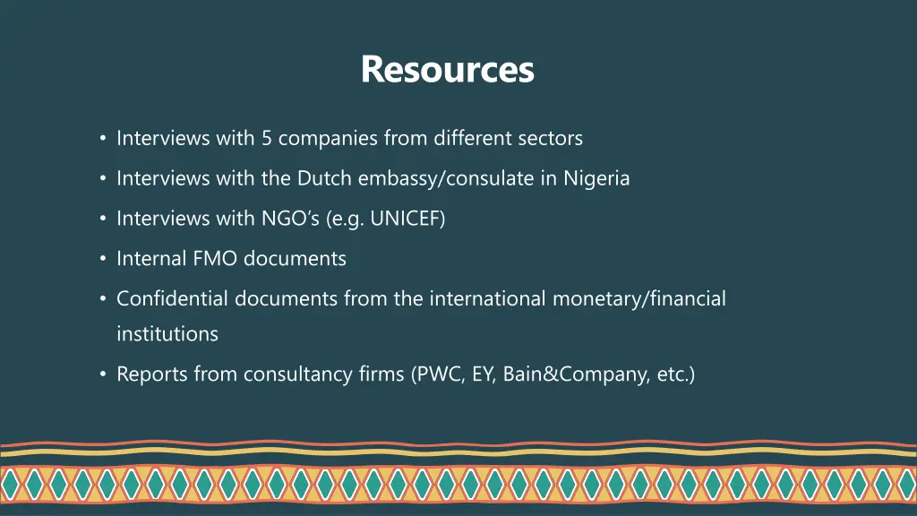 resources