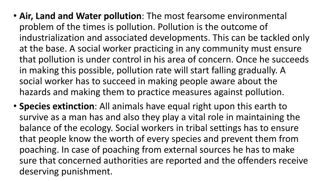 air land and water pollution the most fearsome