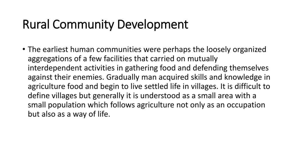 rural community development rural community