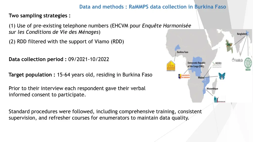data and methods rammps data collection