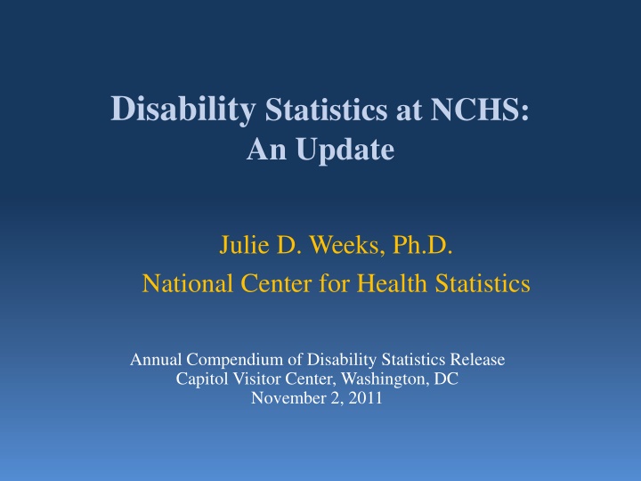 disability statistics at nchs an update