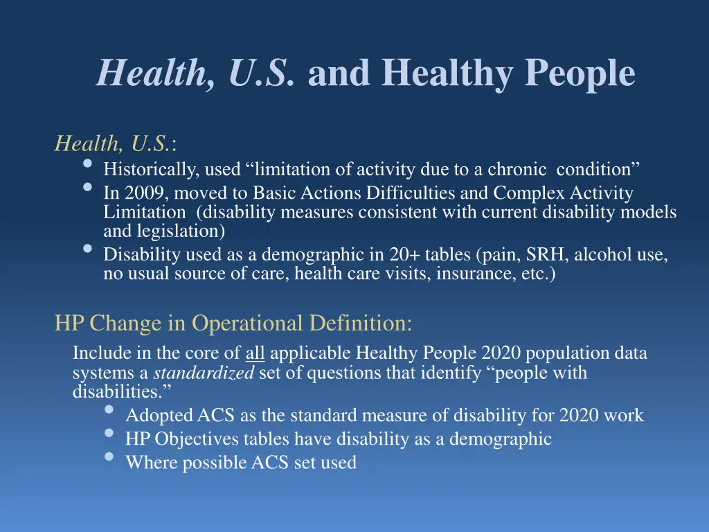 health u s and healthy people