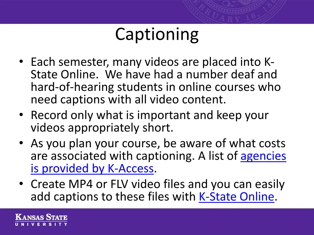 captioning