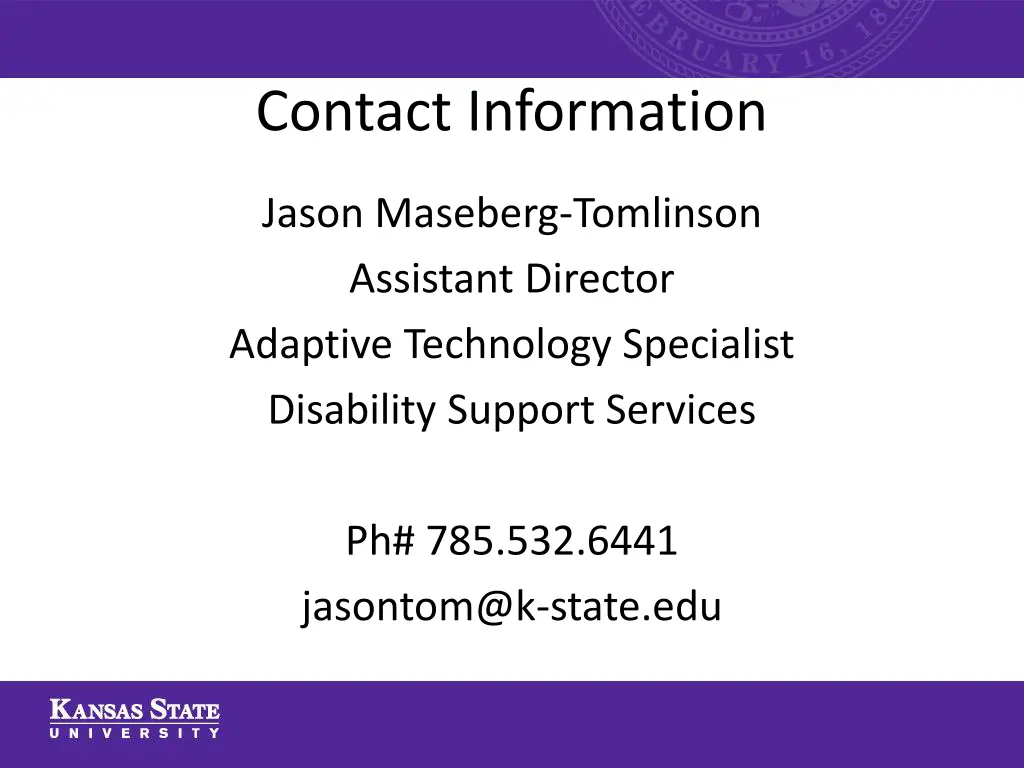 contact information