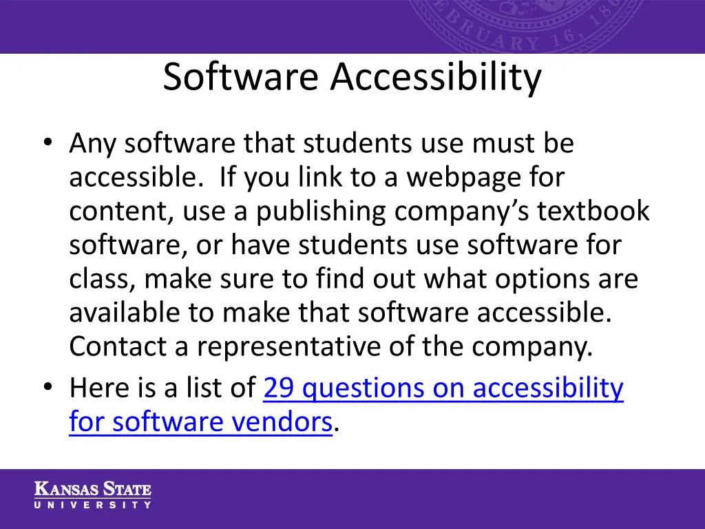 software accessibility