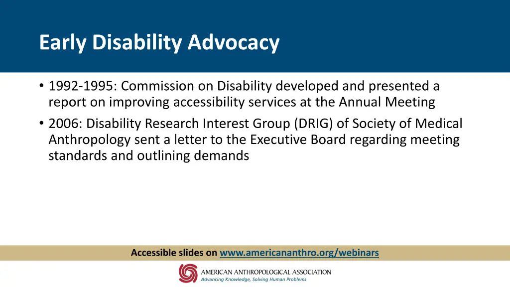 early disability advocacy