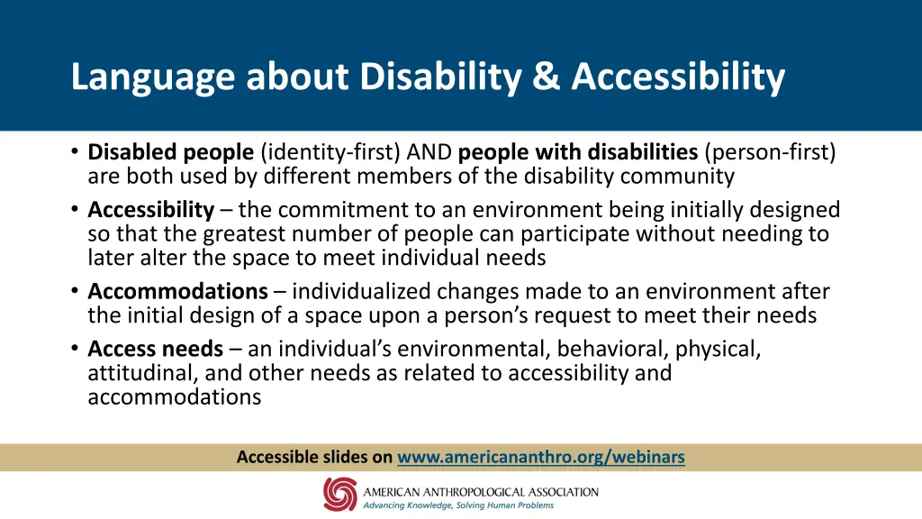 language about disability accessibility