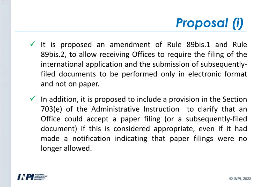 proposal i